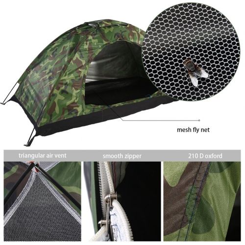  Tbest 1/2/3-4 Personen Camping Kuppelzelt Dome Zelt Familienzelt Campingzelt Outdoor Camouflage UV Schutz Wasserdicht 3-4 Personen Zelt fuer Familie Camping Wandern