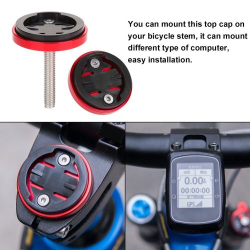  Tbest Fahrradcomputer Halterung Headset Top Cap, MTB Rennrad Computer GPS Stoppuhr Halterung Halter Fahrrad Stem Top Cap fuer Garmin Bryton Cateye Kamera GPS