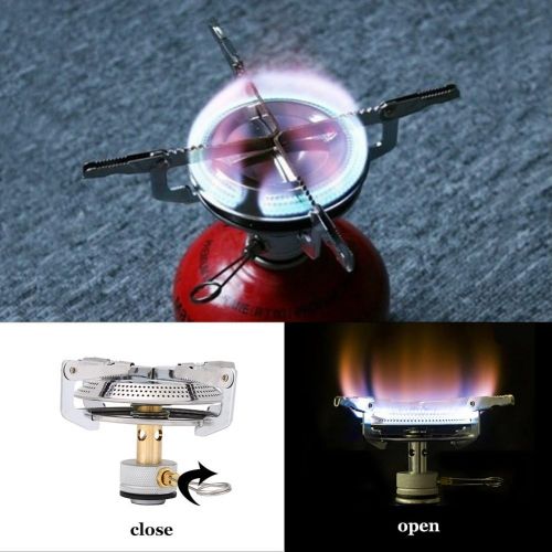  Tbest Mini Camping Stove, Folding Stove Outdoor Stove Stove for Camping Cooking Grill with Storage Bag