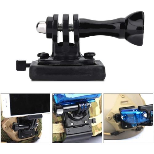  Tbest 90 Degree Rotation Military Helmet Fixed Mount Base Adapter Bracket for Camera Camcorder