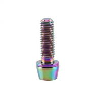 Tbest M6X16/20 Titanium Bolts Screws, 6pcs MTB Road Mountain Bike Bicycle Stem Bolt Screws Titanium Tapered Head Bolt Screw with Washer (M6X20mm-Colorful)