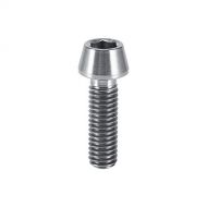 Tbest M6X16/20 Titanium Bolts Screws, 6pcs MTB Road Mountain Bike Bicycle Stem Bolt Screws Titanium Tapered Head Bolt Screw with Washer (M6X16mm-Silver)