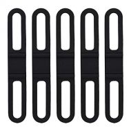 Tbest 【Pack of 5】 ycle Silicone Band, Elastic Rubber Strap Tie Flashlight Holder Bandage Bike Cycling Handlebar Mount Holder Strap Fixing Bandage Belt