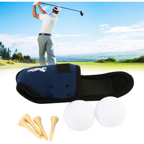  Tbest 3 Colors Protable Golf Ball Bag Holder Pouch Small Waist Storage Pack Includes 2 Ball and 4 Tees (Blue/Black/Pink)