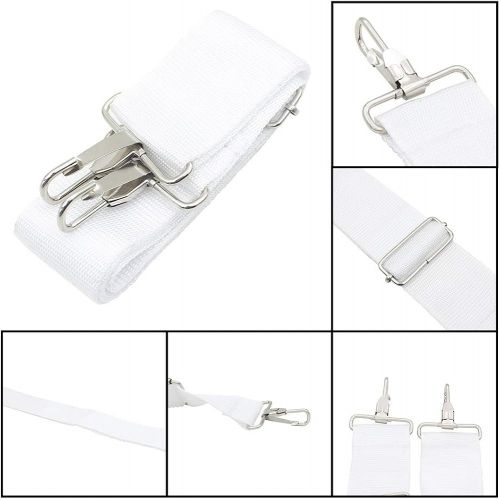  [아마존베스트]Tbest Snare Drum Straps Adjustable Nylon White Snare Drum Military Shoulder Sling Strap Belt Musical Instrument Accessory