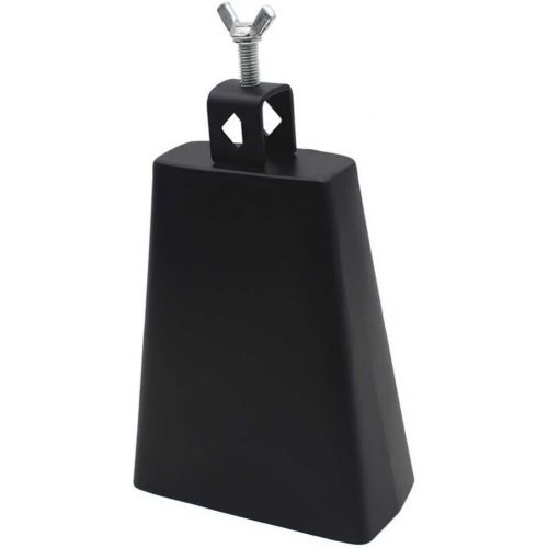  [아마존베스트]Tbest 6 Inch Cow Bell Metal Cow Bell Cowbells Drum Instrument with Handle for Drum Kit Black