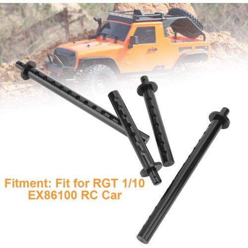  Tbest RC Car Shell Column, 4Pcs RC Shell Column for RGT 1/10 EX86100 RC Car Replace Parts(Black)