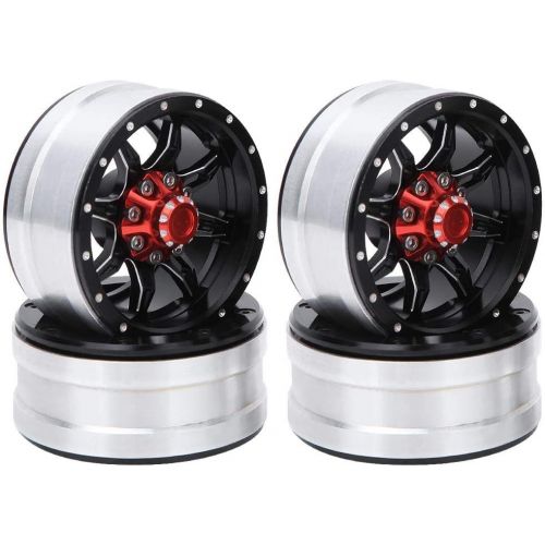  Tbest RC Wheel Hubs, 4Pcs Remoted Control Car 1:10 Scale 1.9inch Quality Aluminium Alloy Wheel Hub RC Accessory for Trx4 Scx10 D90 1/10 RC Car Kids Toy Children