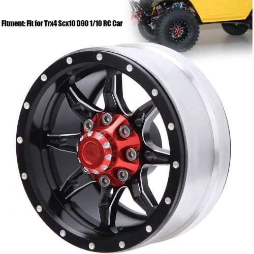  Tbest RC Wheel Hubs, 4Pcs Remoted Control Car 1:10 Scale 1.9inch Quality Aluminium Alloy Wheel Hub RC Accessory for Trx4 Scx10 D90 1/10 RC Car Kids Toy Children