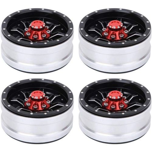  Tbest RC Wheel Hubs, 4Pcs Remoted Control Car 1:10 Scale 1.9inch Quality Aluminium Alloy Wheel Hub RC Accessory for Trx4 Scx10 D90 1/10 RC Car Kids Toy Children