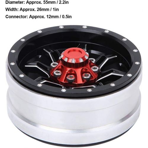  Tbest RC Wheel Hubs, 4Pcs Remoted Control Car 1:10 Scale 1.9inch Quality Aluminium Alloy Wheel Hub RC Accessory for Trx4 Scx10 D90 1/10 RC Car Kids Toy Children