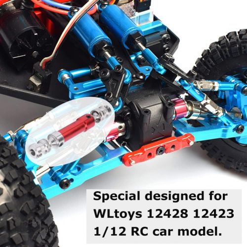  Tbest RC Rear Drive Shaft CVD, Metal Rear Drive Shaft CVD for WLtoys 12428 12423 1/12 RC Car (Red)