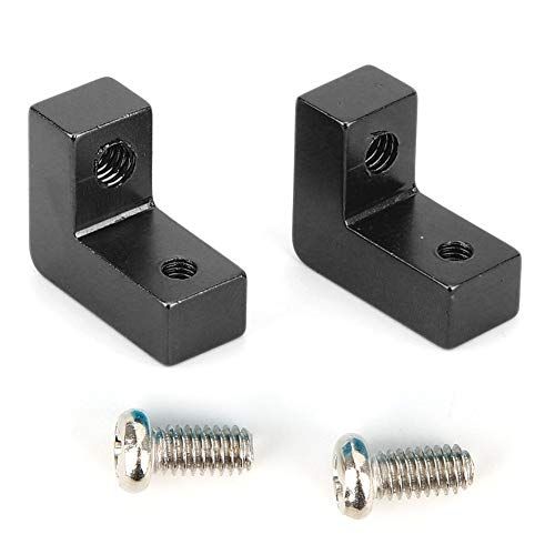  T best RC Servo Plate, 2Pcs Aluminum Alloy Servo Plate Servo Mount for RGT 136100 1/10 RC Car (Black)