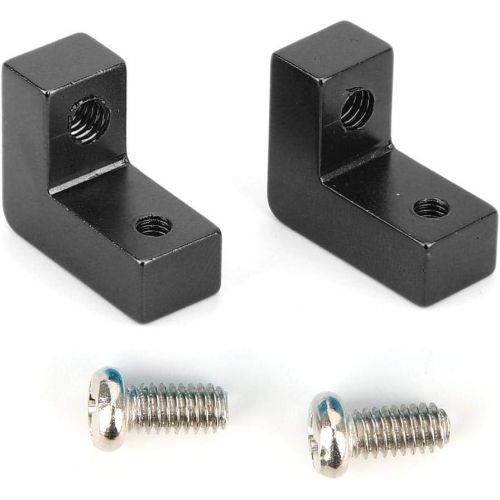  T best RC Servo Plate, 2Pcs Aluminum Alloy Servo Plate Servo Mount for RGT 136100 1/10 RC Car (Black)