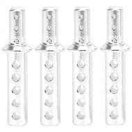 Tbest 4Pcs RC Car Shell Pillars, Aluminium Alloy 1/10 Remote Control Car Shell Column Replacement Compatible with HSP 94111 94108 94188 RC Car (Silver)