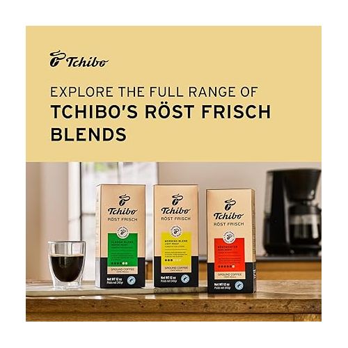  Tchibo Ground Coffee - Rost Frisch Morning Blend - Lightly Roasted Arabica Beans with Delicate Hints of Dark Chocolate - Intensity 3/6, Acidity 2/6, Roast Level 2/6-12 oz - Pack of 1