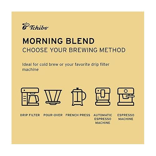  Tchibo Whole Bean Coffee - Rost Frisch Morning Blend - Lightly Roasted Arabica Beans with Delicate Hints of Dark Chocolate - Intensity 3/6, Acidity 2/6, Roast Level 2/6-12 oz - Pack of 1