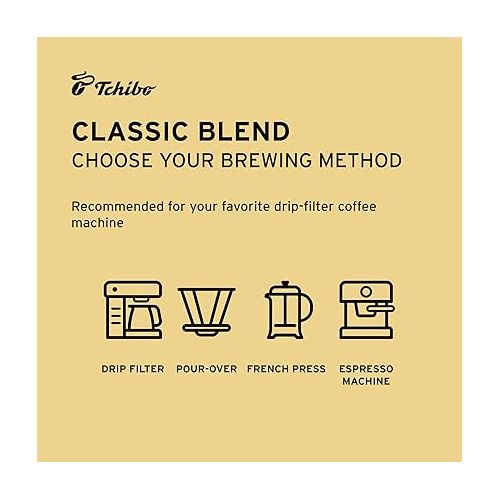  Tchibo Ground Coffee - Rost Frisch Classic Blend - Lightly Roasted Arabica Beans with Delicate Hints of Dark Chocolate - Intensity 3/6, Acidity 2/6, Roast Level 2/6-12 oz - Pack of 1