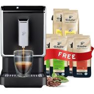 Tchibo Single Serve Coffee Maker - Automatic Espresso Coffee Machine - Built-in Grinder, No Coffee Pods Needed - Comes with 6 x 12 Ounce Bags of Whole Beans