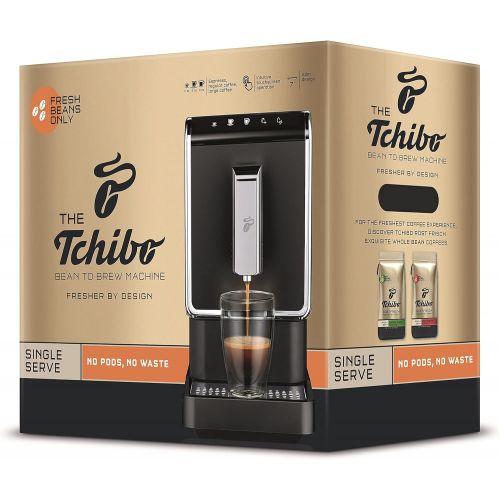  Tchibo Fully Automatic Coffee & Espresso Machine with Two Whole Bean Coffee, 12 Ounce Bags - Revolutionary Single-Serve, Bean-To-Brew Coffee Maker - No Pods, No Waste