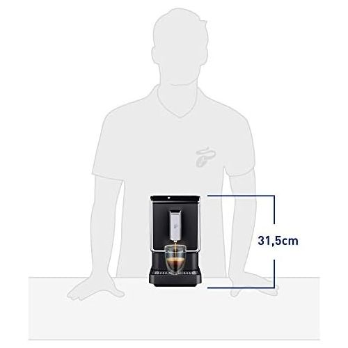  Tchibo Esperto Caffe 1.1 Fully Automatic Coffee Machine with Electric Milk Frother and 1 kg Barista Caffe Crema for Caffe Crema, Espresso and Milk Specialities, Anthracite