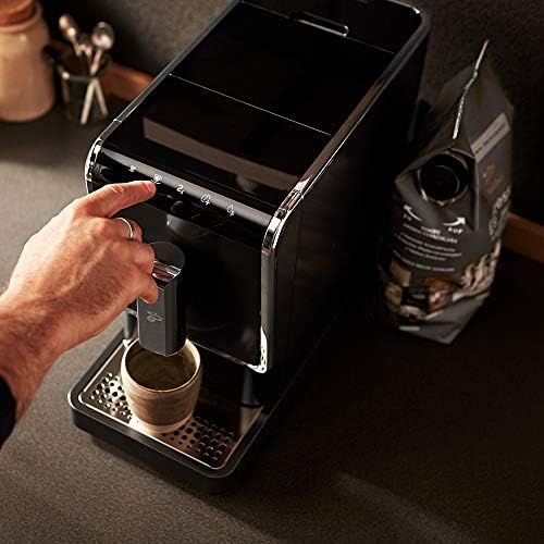  Tchibo Esperto Caffe 1.1 Fully Automatic Coffee Machine with Electric Milk Frother and 1 kg Barista Caffe Crema for Caffe Crema, Espresso and Milk Specialities, Anthracite