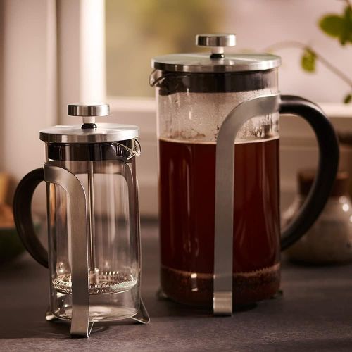  Tchibo French Press / Sieve Stamp for Manual Coffee Making, Silver, Heat Resistant for 800 ml