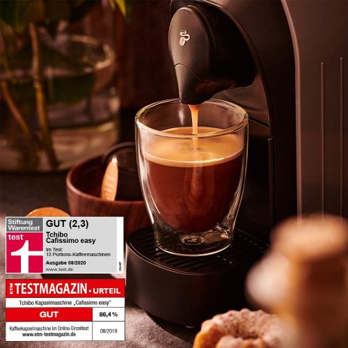  Tchibo Cafissimo Easy Coffee Machine with 30 Capsules for Caffe Crema, Espresso and Coffee, Black