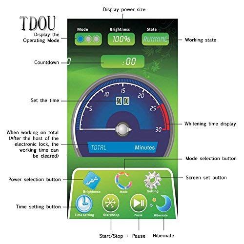  Tdou Dental Beauty Parlour 5 Inch LCD Touch Sreen DY-06 Bleaching-Lamp LED Cooling Light Teeth Whitening System with Two Glasses for Salon and Spa