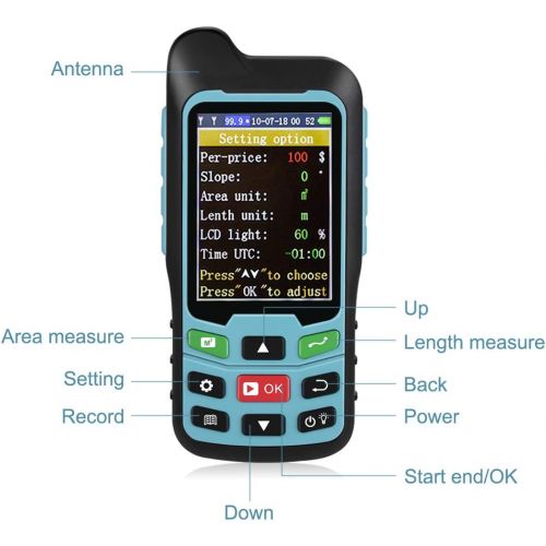  [아마존베스트]Te-Rich Handheld GPS GLONASS Land Area Measurer Calculation Meter