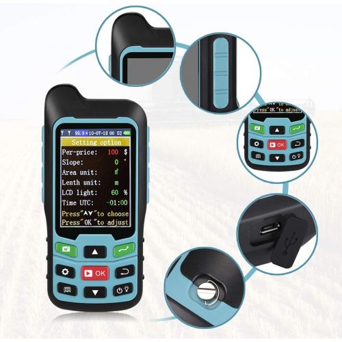  [아마존베스트]Te-Rich Handheld GPS GLONASS Land Area Measurer Calculation Meter