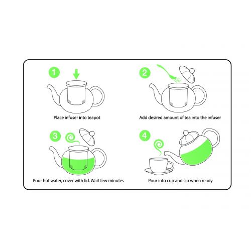  Glass Teapot Harmony, 42oz/1242ml with Tea Warmer Cozy Lead Free Special Glass No Drip by Tea Beyond