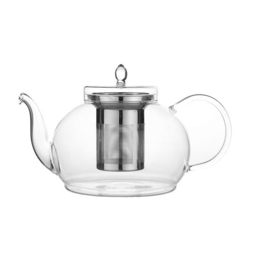  Tea Beyond Teapot Set Glass Teapot Polo, 45oz/1330ml with Set of 2 Cups and Saucers, 5oz/150ml