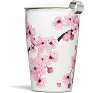 Tea Forte Tee Forte Kati Tasse Keramik Tee Infuser Tasse mit Infuser Korb und Deckel zum Einweichen, Hanami