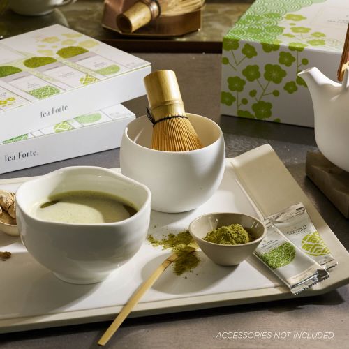  [아마존 핫딜] [아마존핫딜]Tea Forte Organic Matcha Green Tea Sampler, Stone Ground Culinary Grade Green Tea Matcha