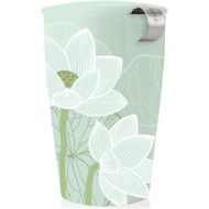 [아마존 핫딜] Tea Forte Kati Cup Ceramic Tea Infuser Cup with Infuser Basket and Lid for Steeping, Lotus