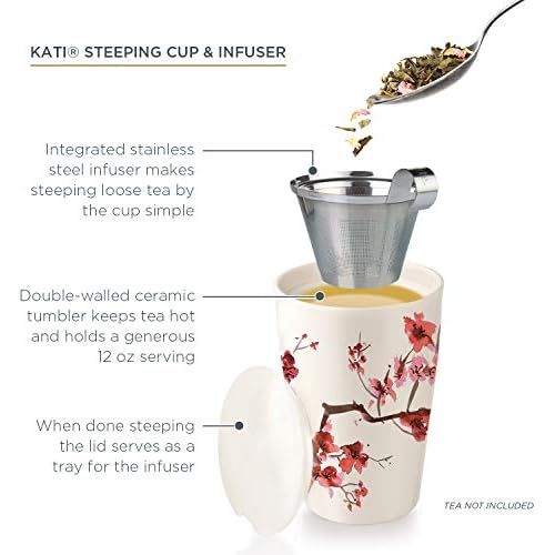  Brand: Tea Forte Kati Cherry Blossoms Cup Double-Walled Ceramic Mug