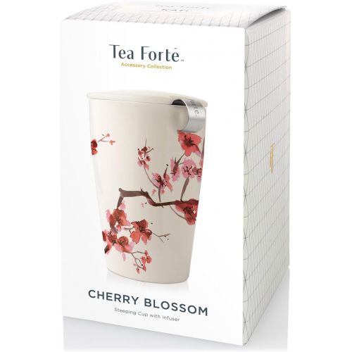  Brand: Tea Forte Kati Cherry Blossoms Cup Double-Walled Ceramic Mug