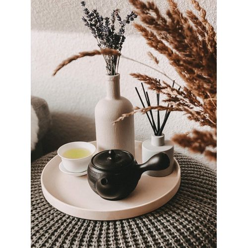  TeaClub Japanische Teekanne fuer Gruener Tee, Keramik Kyusu Schwarz 350ml Tokoname, Integriertes Teesieb, Asiatische Einhand-Teekanne