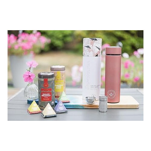  Teabloom - The ORIGINAL All-Brew Travel Tumbler & Thermos | OPRAH’s Favorite | 16oz/480ml Stainless Steel Insulated Water Bottle/Tea Flask/Cold Brew Coffee Mug