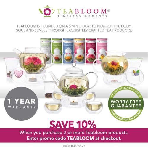  Teabloom Precision All-Brew Beverage Maker  Extra Large Stovetop Safe Glass Teapot / Coffee Maker -...