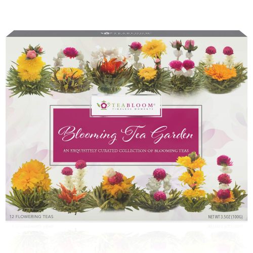  [아마존핫딜][아마존 핫딜] Teabloom Flowering Tea Chest - Finest Quality Blooming Tea Collection From The Worlds Most Beautiful Gardens - 12 Best-Selling Varieties of Flowering Teas Packaged in Beautiful Gif