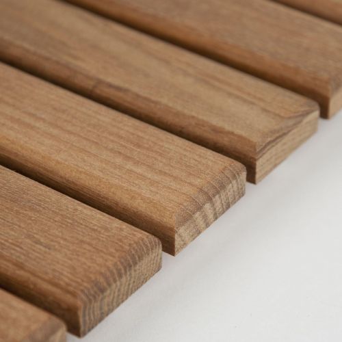  Teakworks4u Plantation Teak Bath Mat with Rounded Corners (25 x 18)