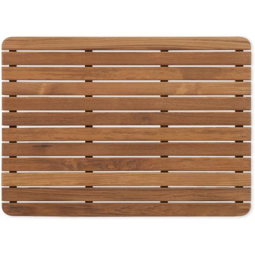  Teakworks4u Plantation Teak Bath Mat with Rounded Corners (25 x 18)