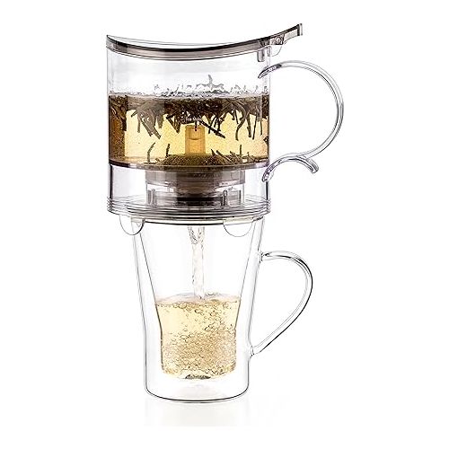  Tealyra - leafTEA MAKER - 18.5-ounce - Loose Tea Teapot With Removable Infuser - Best Tea Maker For Perfect Cup of Leaf Tea - Bottom Dispensing - Dripping Free Guarantee - 550ml