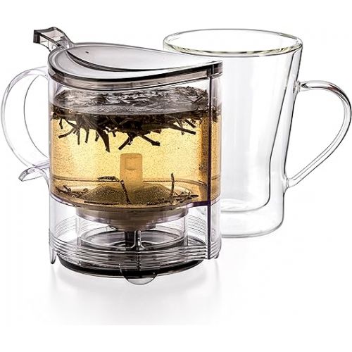  Tealyra - leafTEA MAKER - 18.5-ounce - Loose Tea Teapot With Removable Infuser - Best Tea Maker For Perfect Cup of Leaf Tea - Bottom Dispensing - Dripping Free Guarantee - 550ml