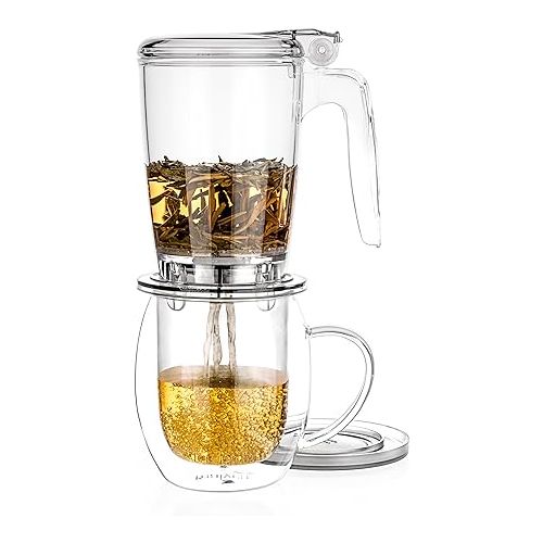  Tealyra - rapidTEA MAKER - 16-ounce - Loose Tea Teapot Infuser - Best Tea Maker Makes a Perfect Cup of Leaf Tea - Bottom Dispensing Teapot - Dripping Free Guarantee - 500ml