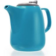 Tealyra - Daze Ceramic Large Teapot Blue - 47-ounce (6-7 cups) - With Stainless Steel Lid Extra-Fine Infuser for Loose Leaf Tea - 1400ml