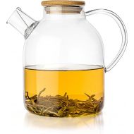 [아마존베스트]Tealyra - Glass Teapot - Stove-top Kettle 60-ounce - Heat Resistant Borosilicate - Pitcher - Carafe - No-Dripping - For Tea Juice Water - Hot or Iced - 1800ml