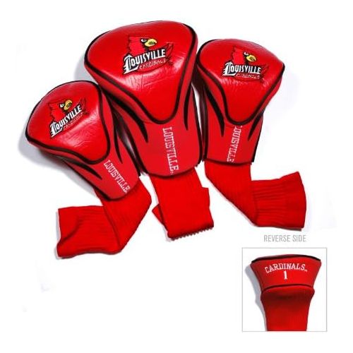  Team Golf NCAA Contour Golf Club Headcovers (3 Count), Numbered 1, 3, & X, Fits Oversized Drivers, Utility, Rescue & Fairway Clubs, Velour Lined for Extra Club Protection